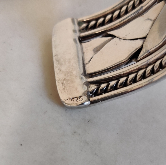 Massive Sterling Silver Braided Cuff Bracelet - Picture 11 of 16